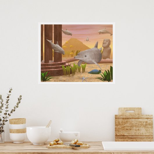 Poster Coucher de soleil Atlantis (Cuisine)