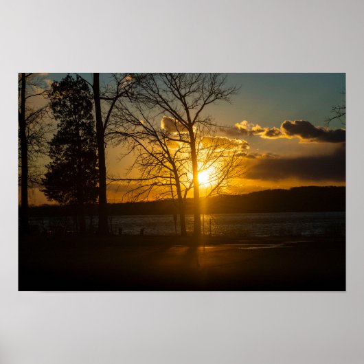 Poster Coucher de soleil au Parc de Peace Valley (Devant)