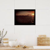 Poster Coucher de soleil au pont Key au-dessus de la baie (Cuisine)