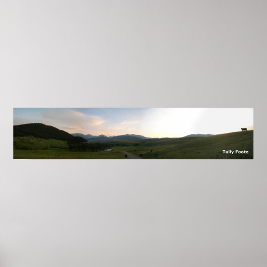 Poster Coucher de soleil au Rein Ranch (Devant)