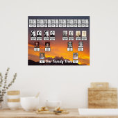 Poster Coucher de soleil aux nuages orange et violets Deu (Cuisine)