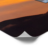 Poster Coucher de soleil aux nuages orange et violets Deu (Coin)