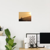 Poster Coucher de soleil avec Bouddha (Bureau à domicile)