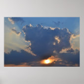 Poster Coucher de soleil avec formation Teacup Cloud par  (Devant)