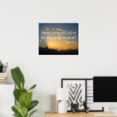 Poster coucher de soleil avec verset biblique pour la pro (Bureau à domicile)