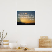 Poster coucher de soleil avec verset biblique pour la pro (Cuisine)