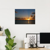 Poster Coucher de soleil avec voiliers Paysage tropical P (Bureau à domicile)
