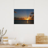 Poster Coucher de soleil avec voiliers Paysage tropical P (Cuisine)
