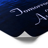 Poster Coucher de soleil bleu 2 (Coin)