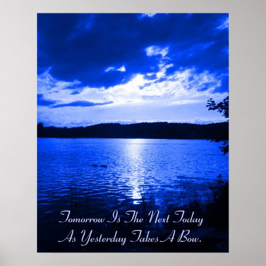 Poster Coucher de soleil bleu 2 (Devant)