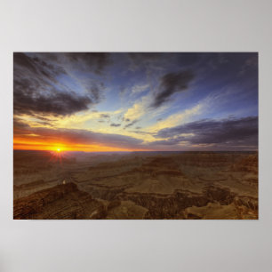 Poster Coucher de soleil, bord sud du Grand Canyon, Grand
