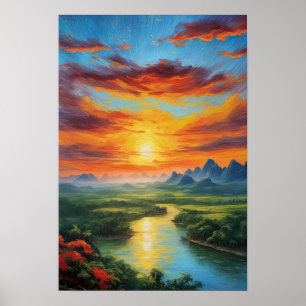 Poster Coucher de soleil captivant pour les criminels