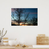 Poster Coucher de soleil coloré (Cuisine)