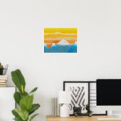Poster Coucher de soleil coloré (Bureau à domicile)