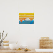 Poster Coucher de soleil coloré (Cuisine)