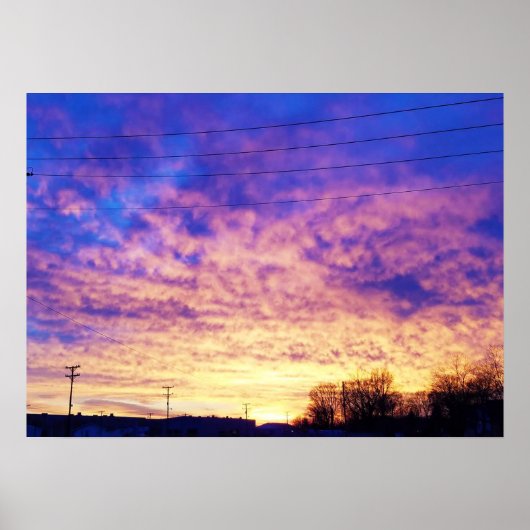 Poster Coucher de soleil coloré de l'Indiana (Devant)