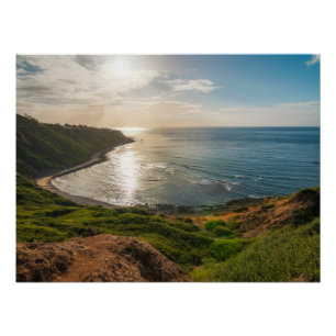 Poster Coucher de soleil côtier de Bluff Cove – Impressio
