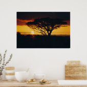 Poster coucher de soleil d'afrique (Cuisine)