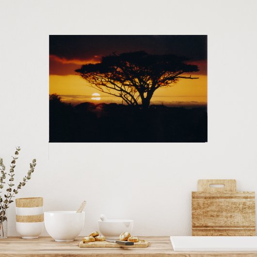 Poster coucher de soleil d'afrique (Cuisine)