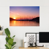 Poster Coucher de soleil dans la baie de mer Adriatique p (Bureau à domicile)