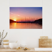 Poster Coucher de soleil dans la baie de mer Adriatique p (Cuisine)