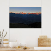 Poster Coucher de soleil dans la vallée de Fiescher (Cuisine)