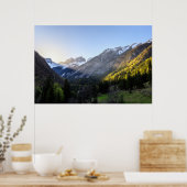 Poster Coucher de soleil dans la vallée de Trenta, Slovén (Cuisine)