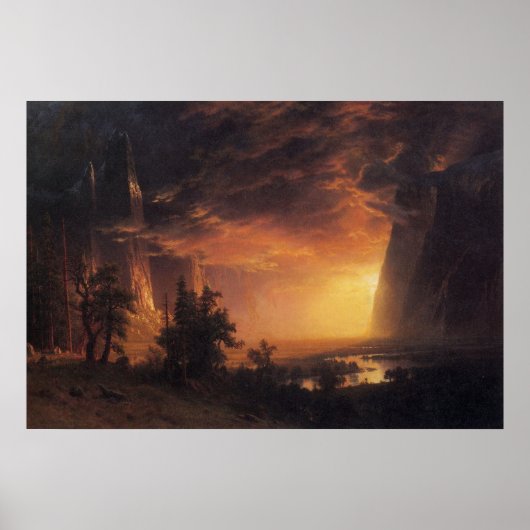 Poster Coucher de soleil dans la vallée de Yosemite - Bie (Devant)