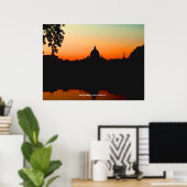 Poster Coucher de soleil dans la ville du Vatican (Bureau à domicile)