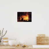 Poster Coucher de soleil dans l'affiche de la vallée de Y (Cuisine)