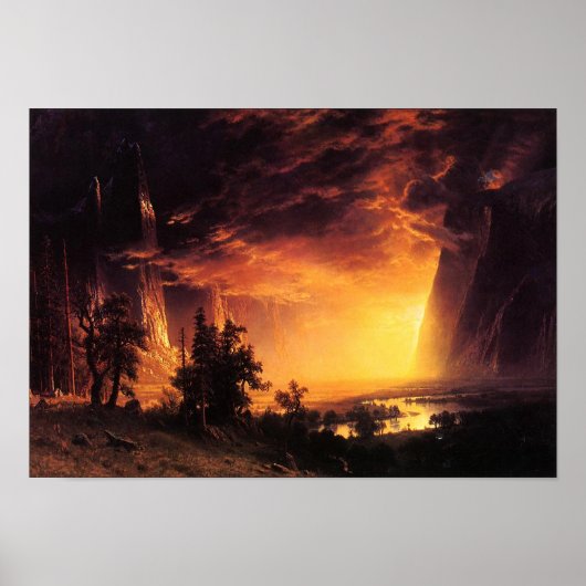 Poster Coucher de soleil dans l'affiche de la vallée de Y (Devant)