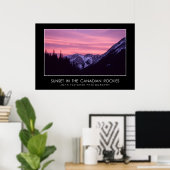Poster Coucher de soleil dans l'affiche des Rocheuses can (Bureau à domicile)