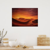 Poster Coucher de soleil dans le désert du Sahara (Cuisine)