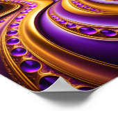 Poster Coucher de soleil dans le désert pourpre (Coin)