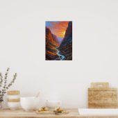 Poster Coucher de soleil dans le Rocky Canyon (Cuisine)