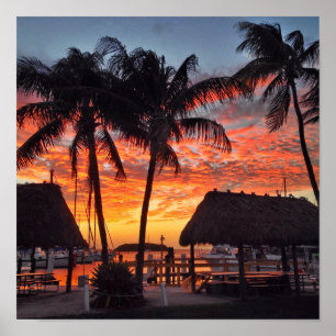 Poster Coucher de soleil dans les Keys de Floride