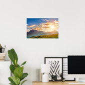 Poster Coucher de soleil dans les montagnes (Bureau à domicile)