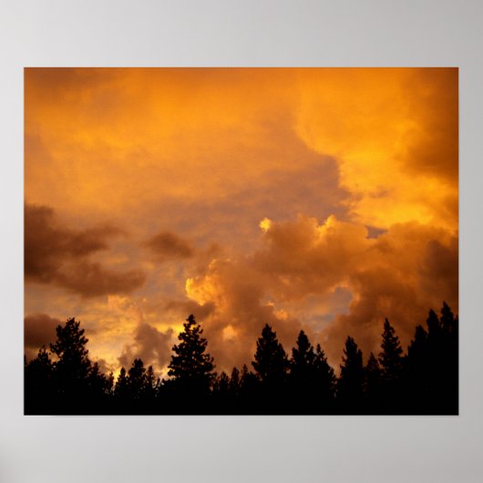 Poster Coucher de soleil dans les Sierras (Devant)