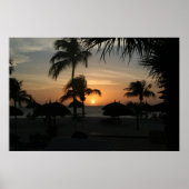 Poster Coucher de soleil d'Aruba (Devant)