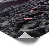 Poster Coucher de soleil de Big Island Hawaii sur l'affic (Coin)