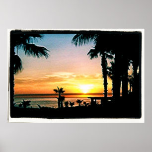 Poster Coucher de soleil de cabo paisible