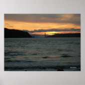 Poster - Coucher de soleil de Carquinez (Devant)