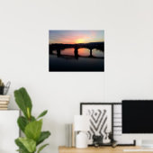 Poster Coucher de soleil de Chattanooga sur l'eau (Bureau à domicile)
