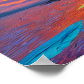 Poster Coucher de soleil de Crimson Réflexion sur le lac (Coin)