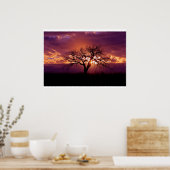 Poster Coucher de soleil de Flint Hills (Cuisine)
