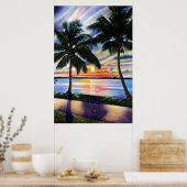 Poster Coucher de soleil de Floride sur la côte (Cuisine)