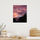 Poster Coucher de soleil de Floride violet et rose sur le (Cuisine)
