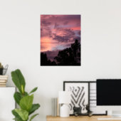 Poster Coucher de soleil de Floride violet et rose sur le (Bureau à domicile)
