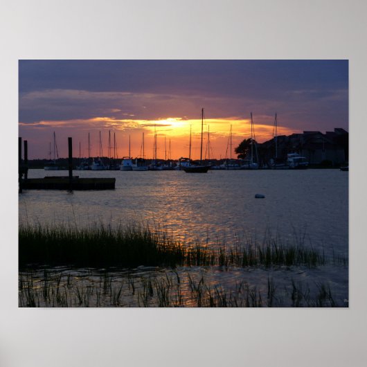 Poster Coucher de soleil de Folly River (Devant)