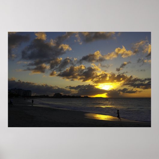 Poster Coucher de soleil de Grace Bay 01 (Devant)